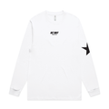 BASEMENT L/S BLACK STAR (WHITE)