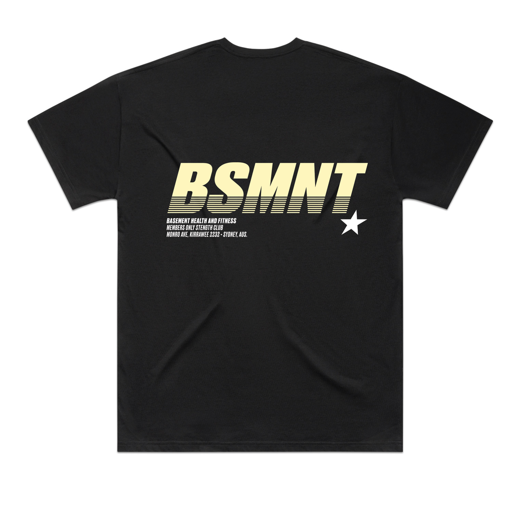 YELLOW BSMNT STAR TEE