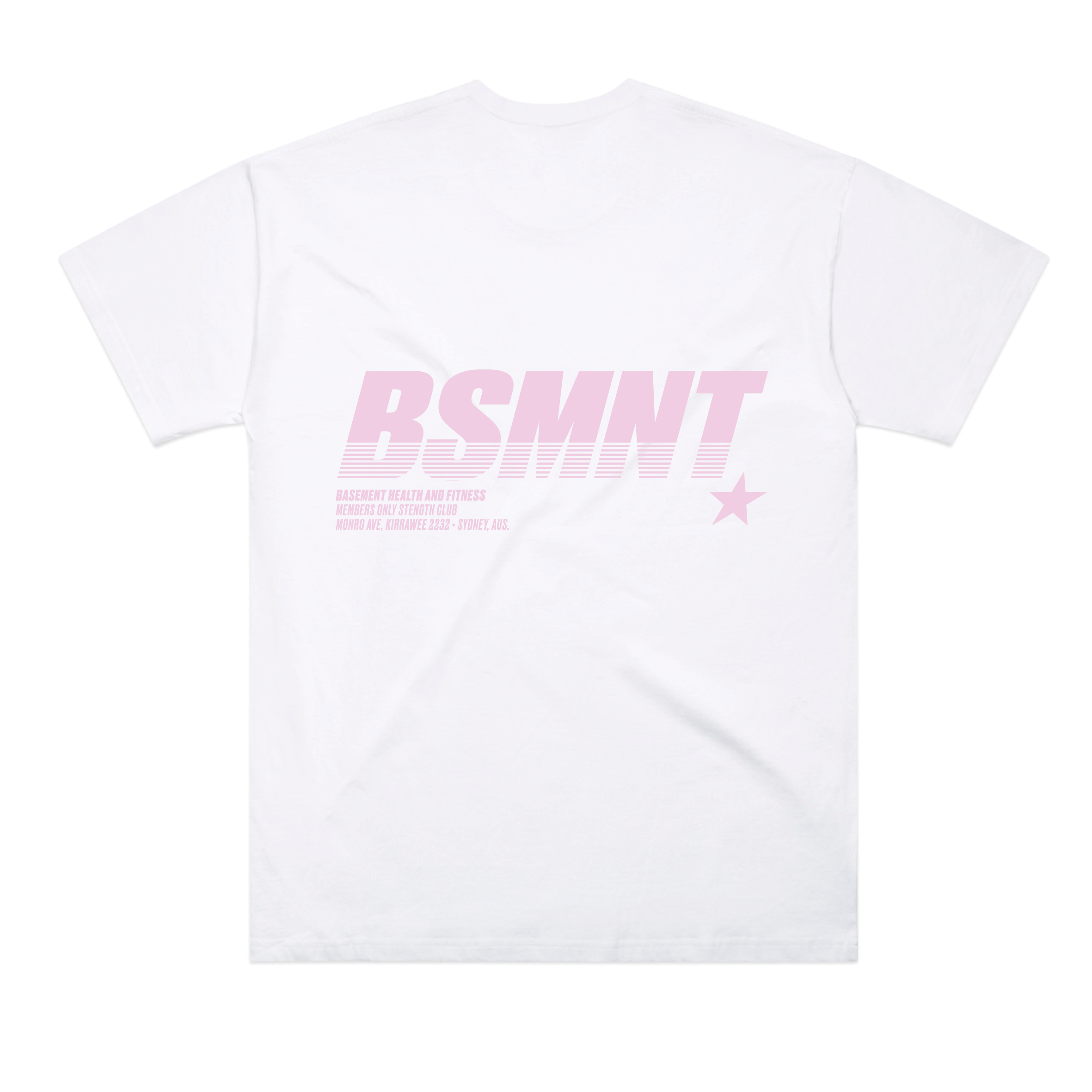 BASEMENT PINK STAR TEE (WHITE)