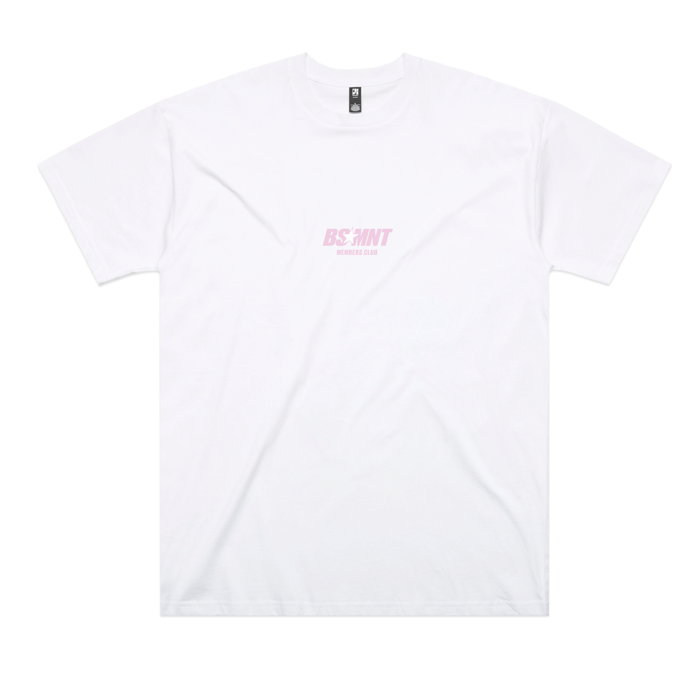BASEMENT PINK STAR TEE (WHITE)